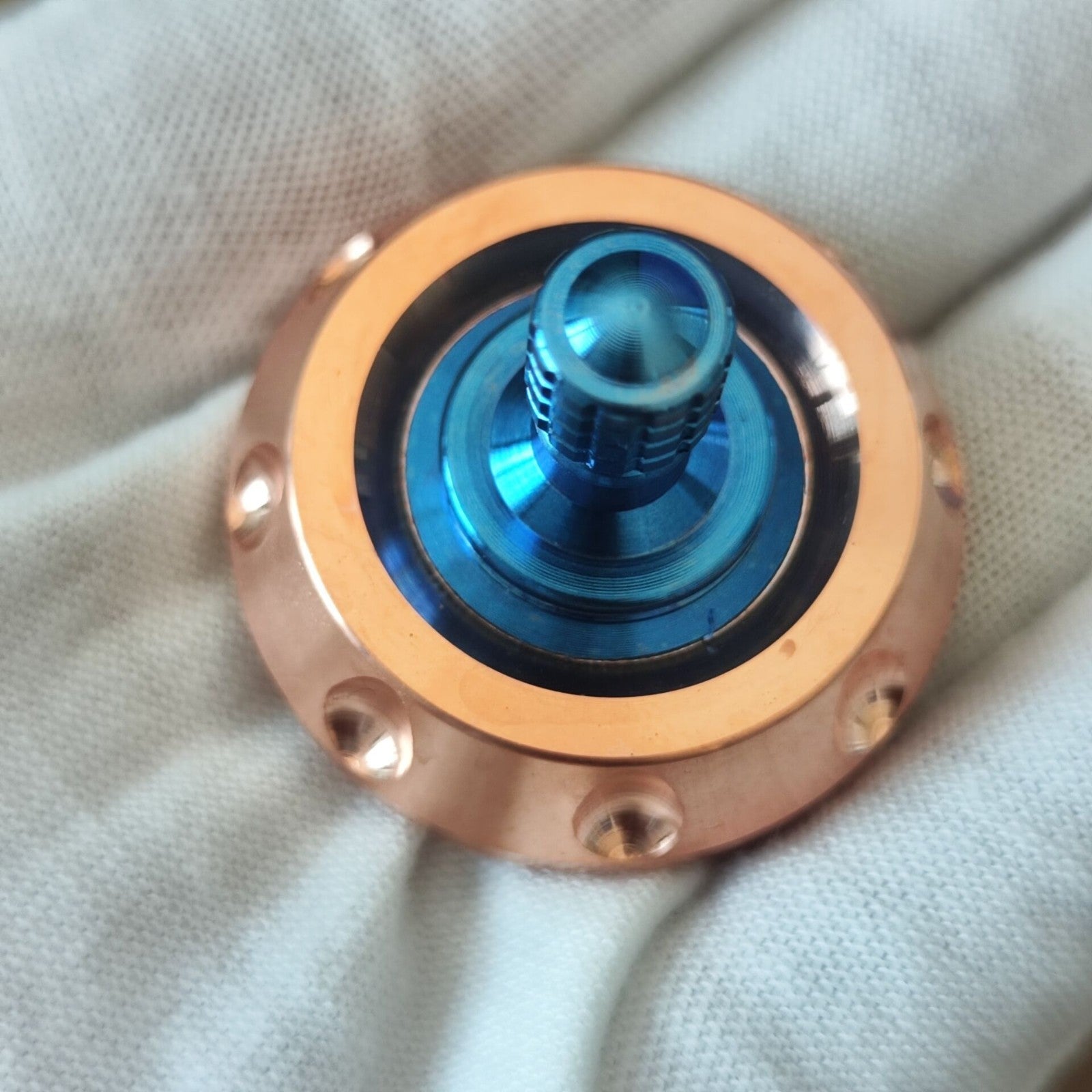 Titanium Copper Spinning Top Finger spinner Ceramic Bead Fidget EDC Toy 07FC0E-D4 - KOEEK