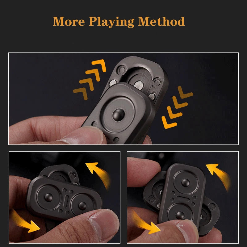 Owl Push Slider Fidget Slider Toy Adult Metal Fidget Toy Finger Push Spin Coins 07FC0E-D4 - KOEEK