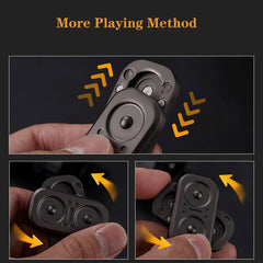Owl Push Slider Fidget Slider Toy Adult Metal Fidget Toy Finger Push Spin Coins 07FC0E-D4 - KOEEK