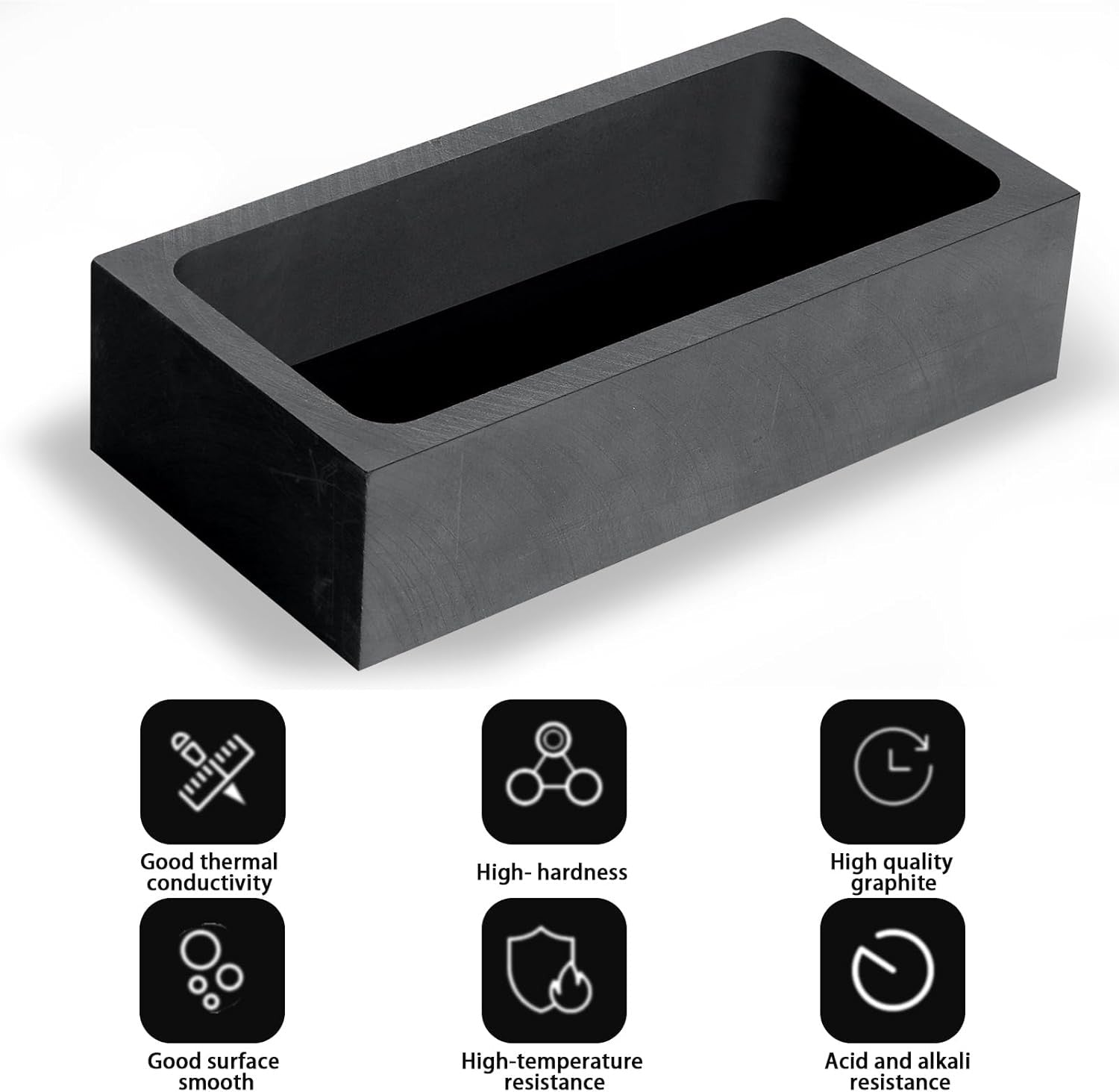 new 5 Pieces Crucible Metal Melting Kit, Including 2 Clay Graphite black 07FC0E-D4 - KOEEK