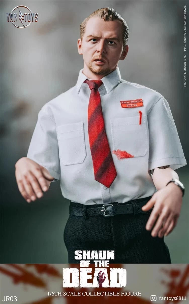 YANTOYS 1/6 JR03 Shaun of The Dead Simon Pegg 12" Action Figure Model In Stock 07FC0E-D4 - KOEEK