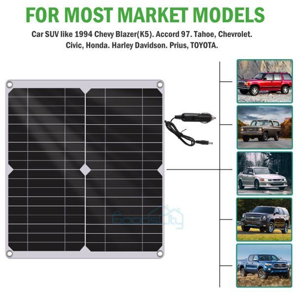 ny 800W Watt Mono Solcellepanel 12V Lading Off-Grid Batteristrøm RV Home Boat Camp