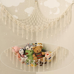 new Stuffed Animal Hammock Corner, Hand-Knitted Large Plushie Net Large, White 07FC0E-D4 - KOEEK