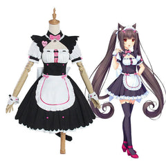 Nekopara Chocola Vanilla Kawaii Cat Maid Cosplay Costume Dress Full set Access 07FC0E-D4 - KOEEK