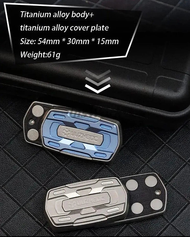 EDC Metal Fidget Push Slider Toys Adult Titanium Office Christmas Birthday Gifts 07FC0E-D4 - KOEEK