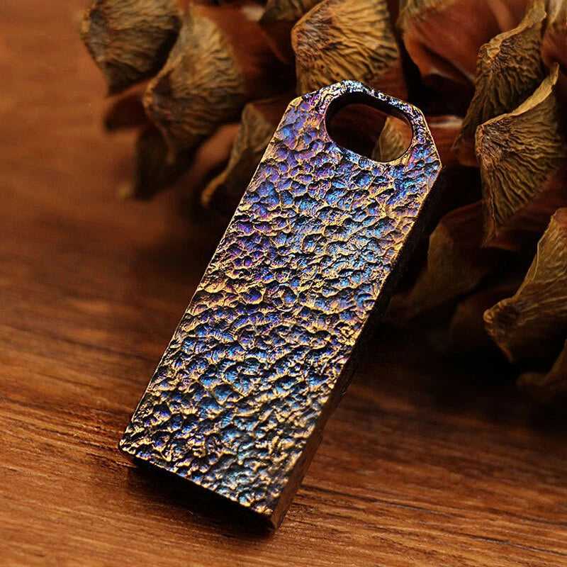 Outdoor TC4 Titanium Keychain Safety Whistle EDC Survival Whistle Traning Tool 07FC0E-D4 - KOEEK