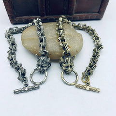 Solid Brass Handmade Vintage Bracelet Men's Bracelet Different Styles EDC Gifts 07FC0E-D4 - KOEEK