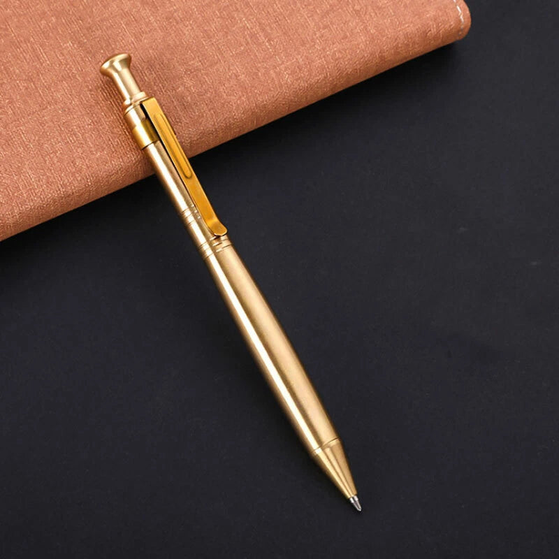 Gear Press  Pocket Ball Pen Outdoor Portable Signature Pen Metal G2 Refill EDC 07FC0E-D4 - KOEEK