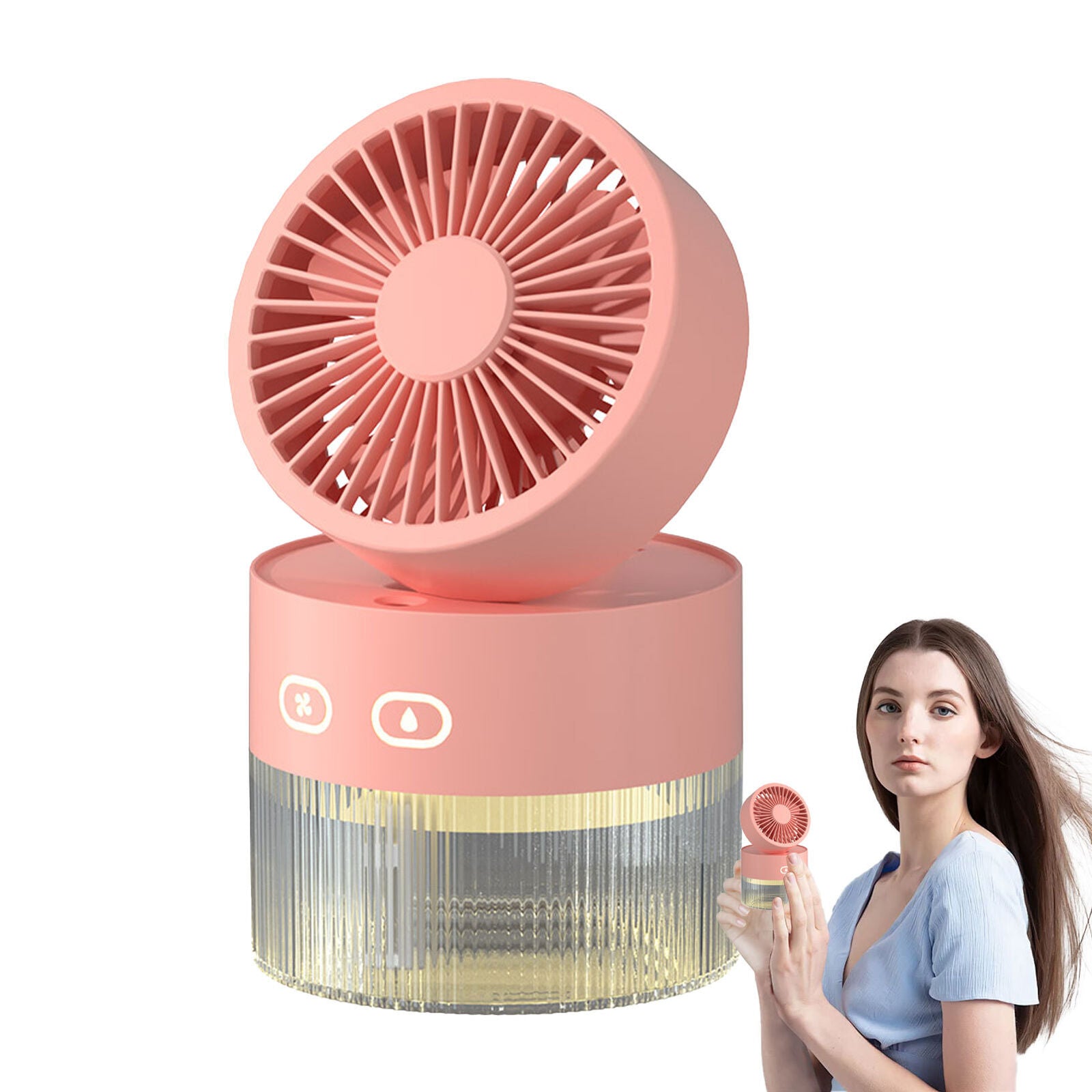 new Tabletop Misting Fan Tabletop Mist Fan with Adjustable Speed Cooling Appliance koeek - KOEEK