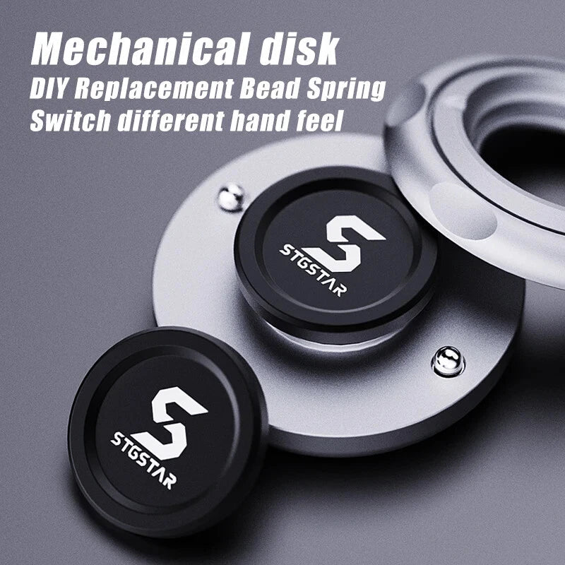 Push Slider EDC Adult Fidget Toy Metal Spinner Ratchet Haptic Fidget Spinner Toy 07FC0E-D4 - KOEEK