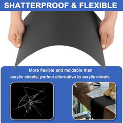 new 10 Pack ABS Plastic Sheet 12" x 16" x 0.06", Moldable Black 07FC0E-D4 - KOEEK
