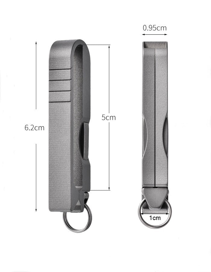 EDC Titanium Keychain Fast Release Belt Buckle with Tweezers Portable Key Chain 07FC0E-D4 - KOEEK
