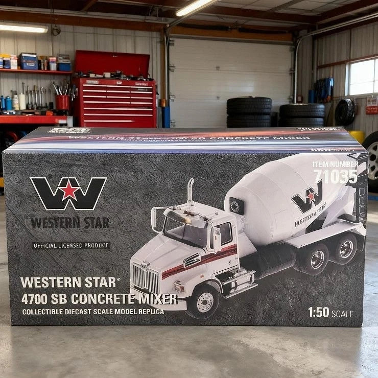 1/50 Scale Western Star Heavy Duty Concrete Mixer Truck model - Detailed Replica 07FC0E-D4 - KOEEK