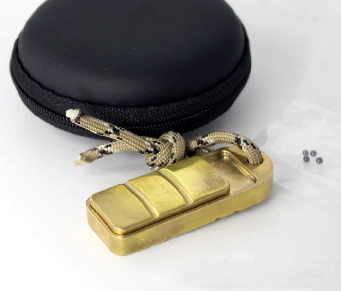 Brass Click Press Coin Push Card Hand Fidget Spinner Decompression EDC Toys 07FC0E-D4 - KOEEK