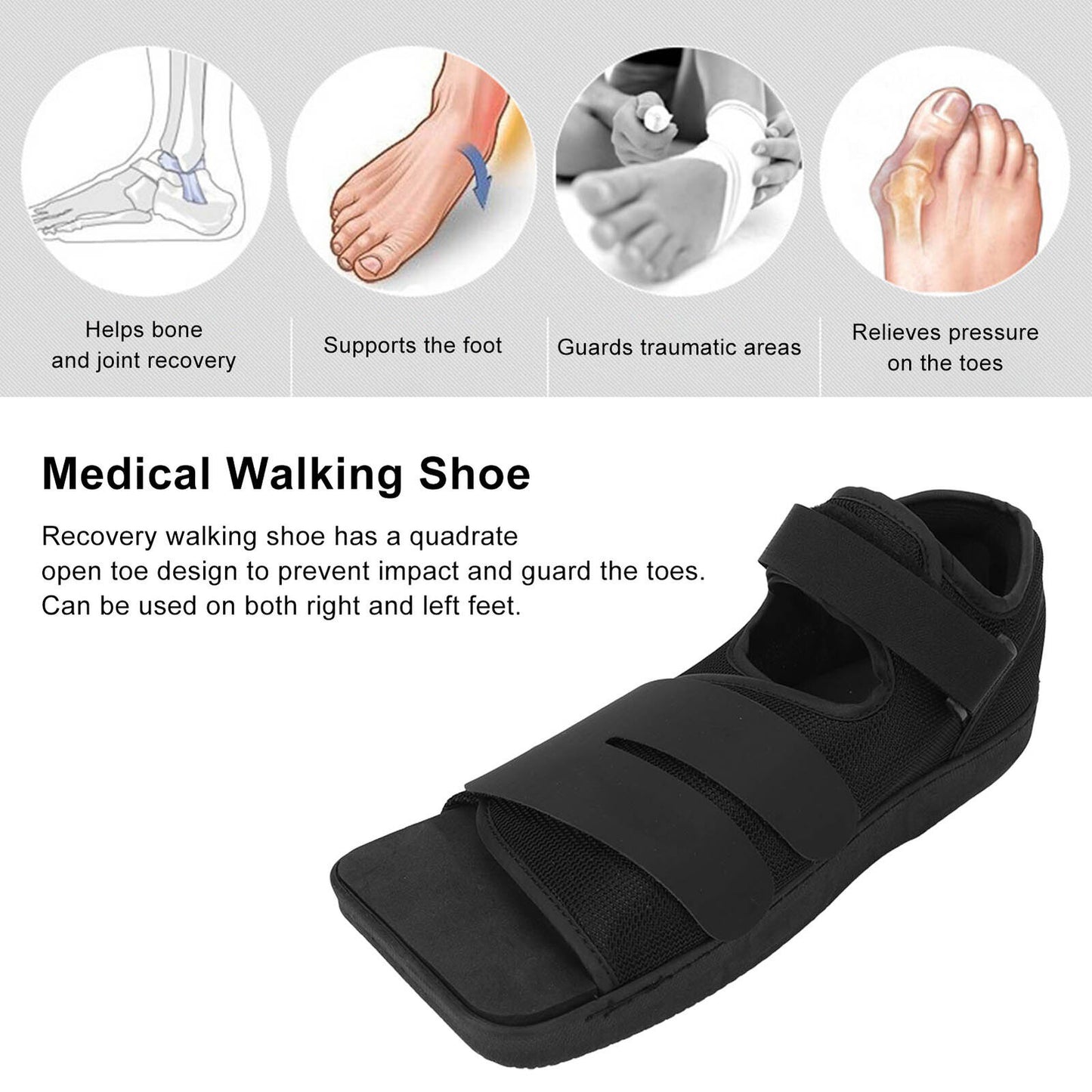 new Recovery Shoe Walking Shoe For Surgery Hammertoes Pain(M 39‑40 Yards ) HGF koeek - KOEEK