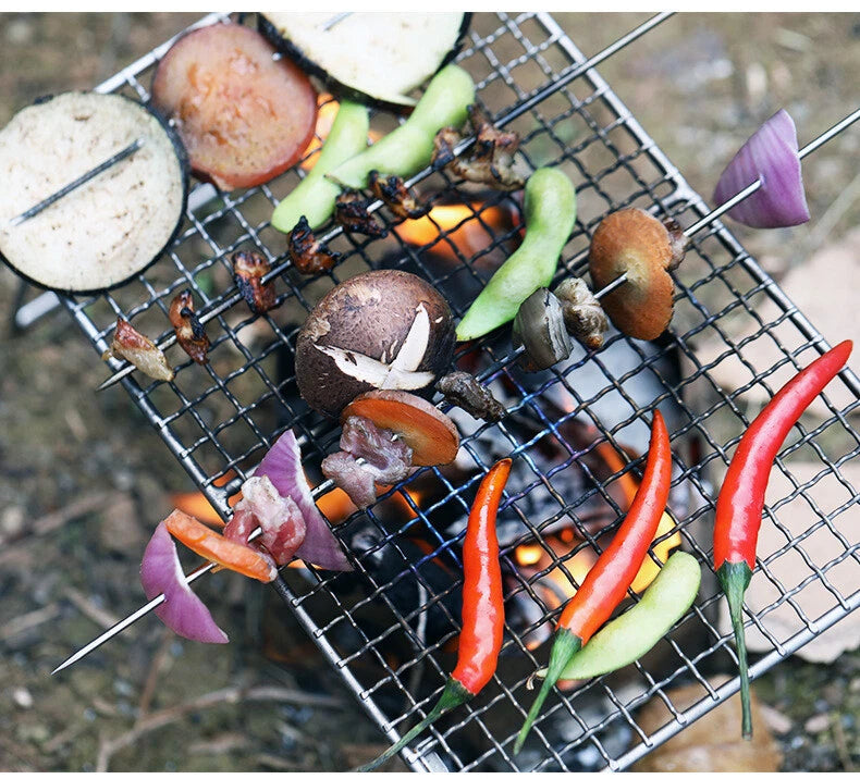 Outdoor Picnic Grill Net Titanium Thickened Camping Picnic BBQ Grill Net 07FC0E-D4 - KOEEK