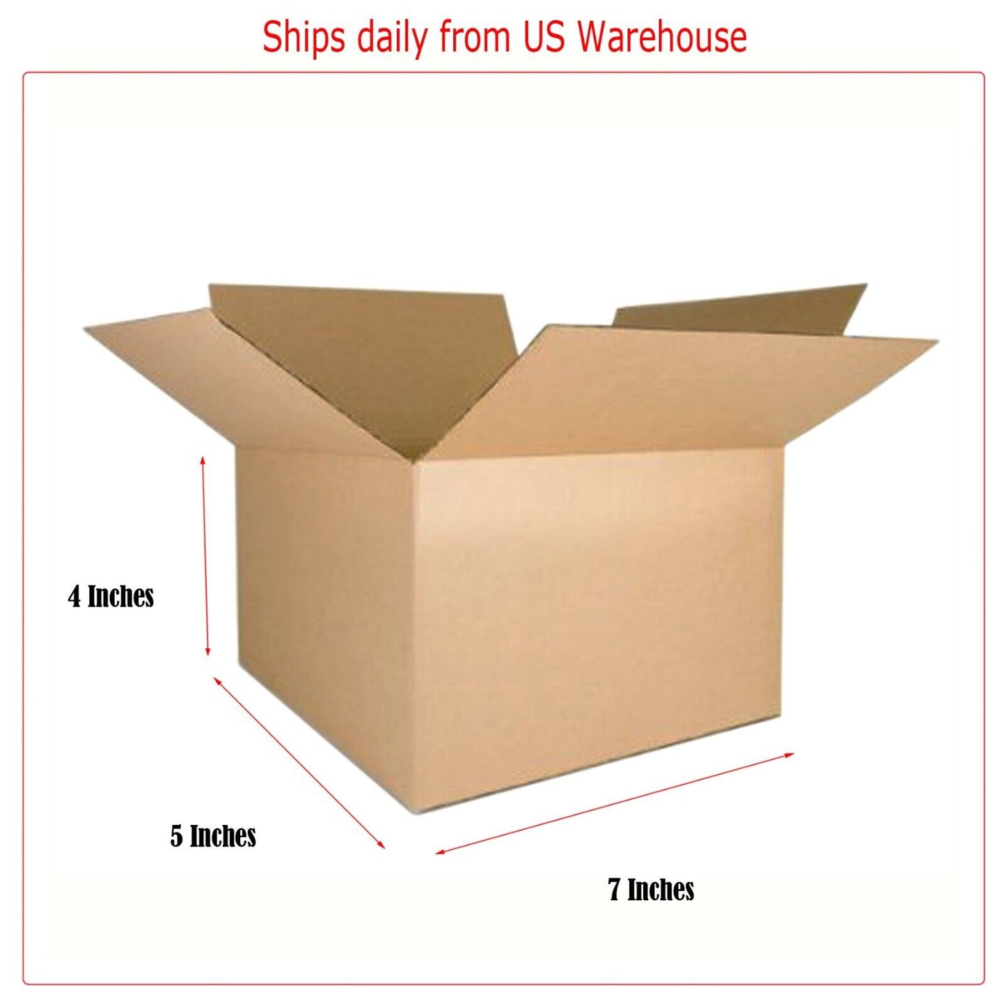 100 7x5x4 Corrugated Boxes - 100 Boxes