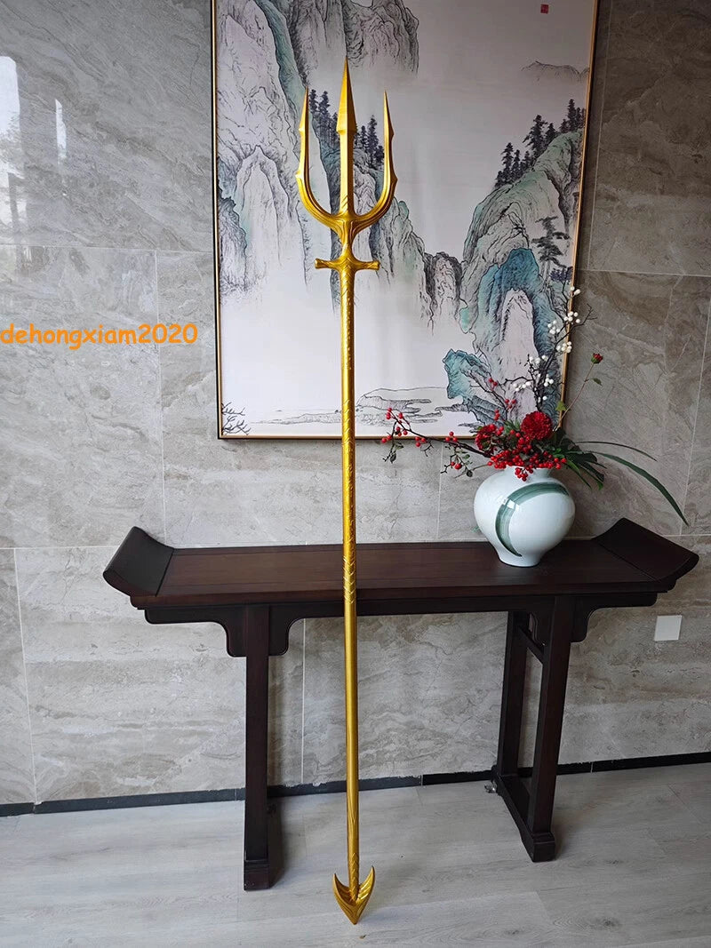 Scale Aquaman Steel Alloy Trident Cosplay Prop 1:1 Full Metal Ornament Toy 210cm 07FC0E-D4 - KOEEK