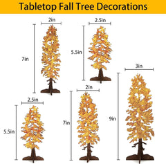 new DAZONGE Fall Decor - 5PCS Wooden Standing Trees Signs - Yellow DAZONGE - KOEEK