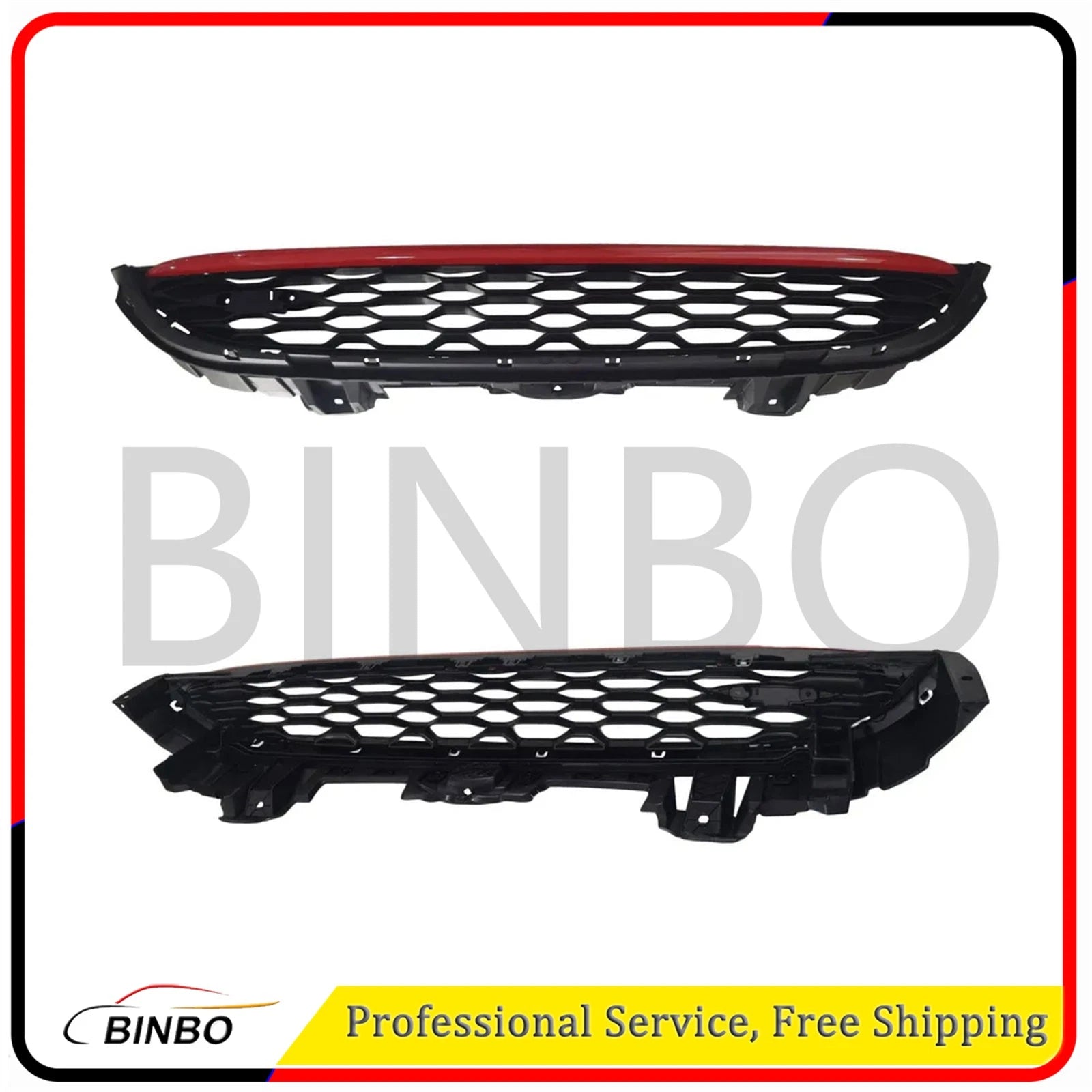 For 2015-2019 Mini Cooper Front Black W/ Red Grille Hood 51137393456 07FC0E-D4 - KOEEK
