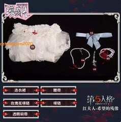 Identity V Mary Bloody Queen Women Cosplay Costumes Girl White Dress Halloween 07FC0E-D4 - KOEEK