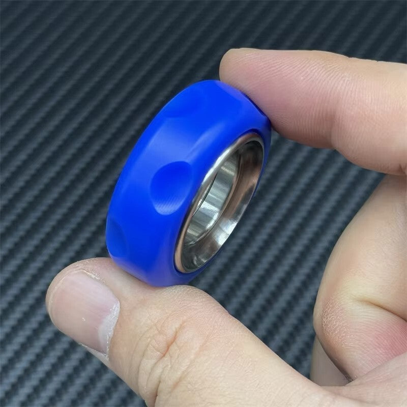 Creative Cheese EDC Fidget Ring Fun PEI & Nylon Ratchet Ring ADHD Fidget Toys 07FC0E-D4 - KOEEK