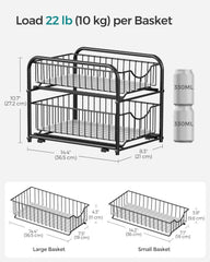 2-Tier Pull Out Cabinet Organizers, Under Sink Organizer, Bathroom Organizer