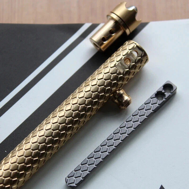 EDC Brass/Red Copper Titanium Clips Signature Pen Writing Portable outdoor Tools 07FC0E-D4 - KOEEK