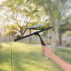 new Matte Black Shower Squeegee for Glass Doors with Adhesive Hooks, Squeegee for Sh 07FC0E-D4 - KOEEK