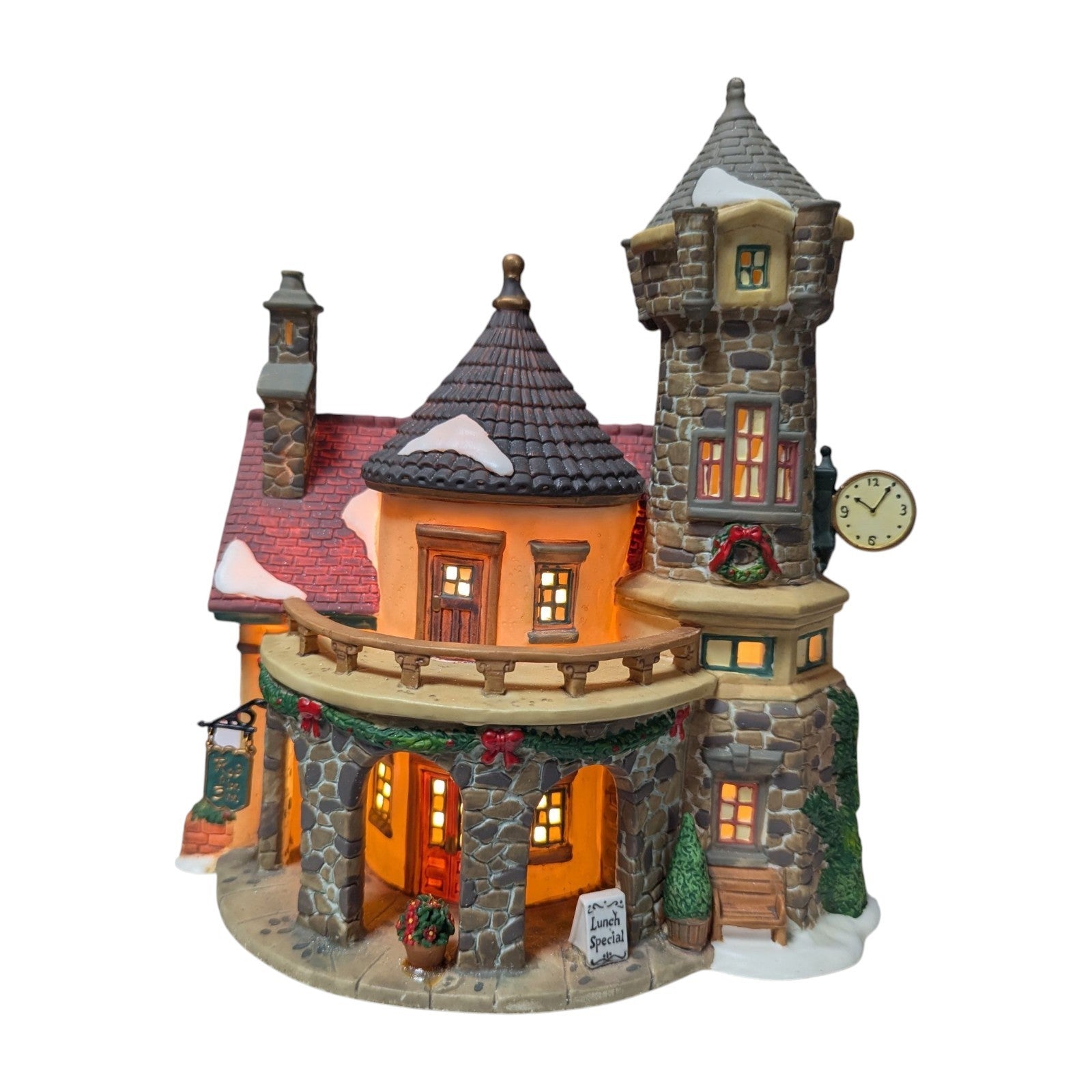 2 Heartland Valley Village Porcelain Lighted Red Lion Inn Department Christmas HEARTLAND - KOEEK