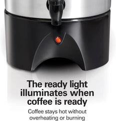45 Cup Coffee Urn and Hot Beverage Dispenser, Silver 07FC0E-D4 - KOEEK