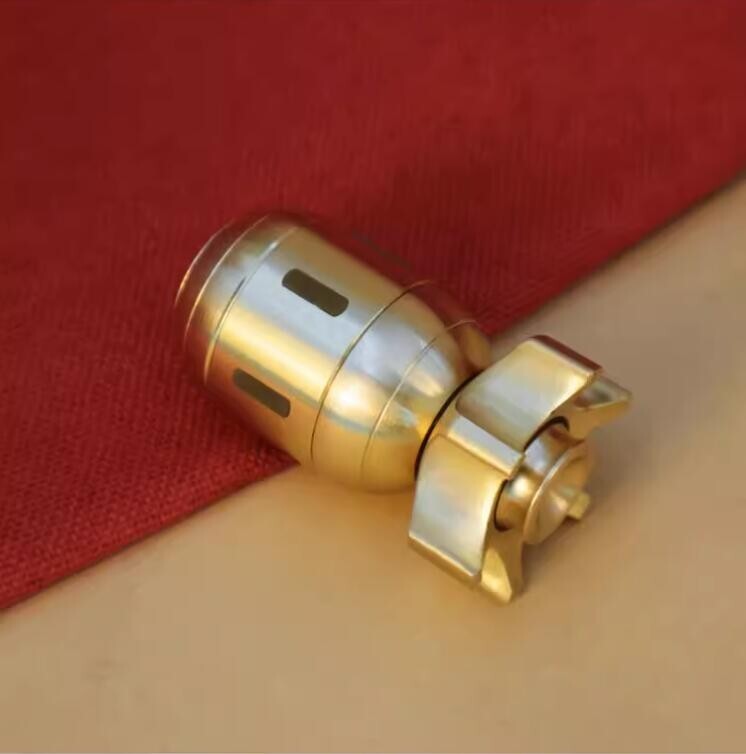 Brass Finger Spinner Hand Fidget Toy Pocket Desk Roler Spinning Top Haptic Toys 07FC0E-D4 - KOEEK