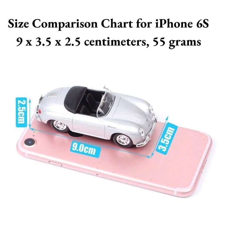 1:43 Porsche 356A Cabriolet Silver Diecast Model Classic Vintage Car Collectible 07FC0E-D4 - KOEEK