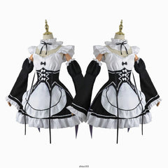 Re Zero Rem Ram Anime Women Outfit Hallowmas Party Cosplay Costume Dress Suit 07FC0E-D4 - KOEEK