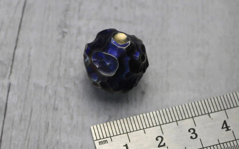 EDC TC4 Titanium Carved Meteorite Lanyard Pendant Bead Key Parachute RopeDIYBead 07FC0E-D4 - KOEEK