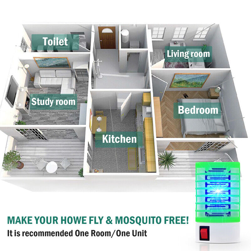 ny 1-10x Lampara Para Matar Mosquitos Bug Mosca Trampa Electrica De Insectos Zapper