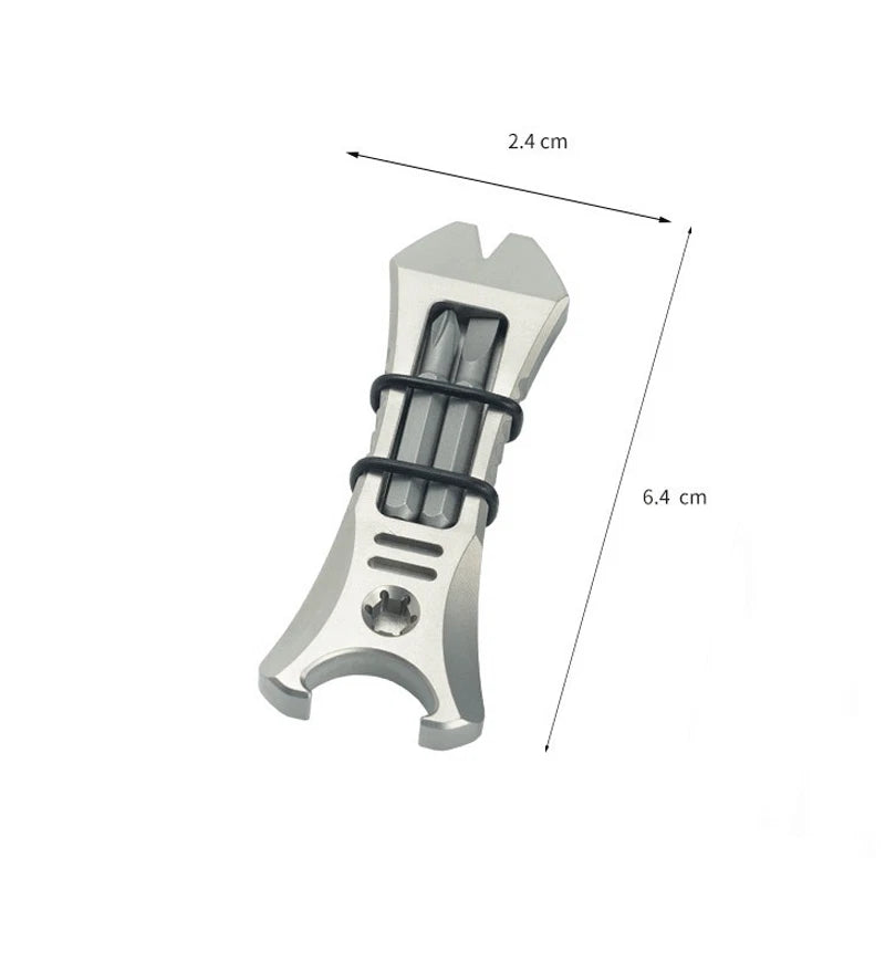 EDC TC4 Titanium Alloy Pocket Pry Bar Crowbar Bottle Opener Outdoor Multi Tools 07FC0E-D4 - KOEEK