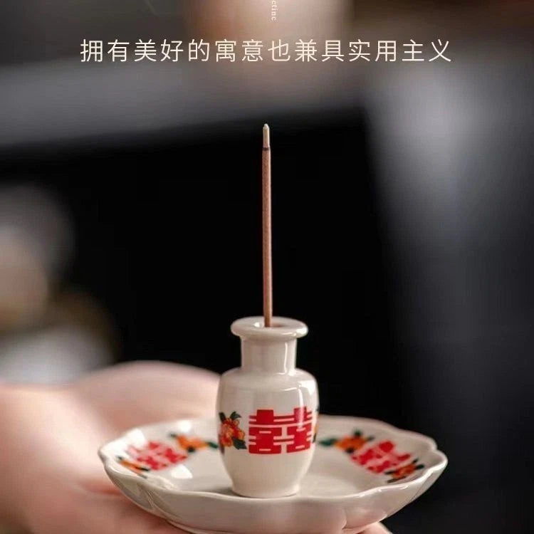Stick Incense Holder Set Home Incense Burner Gift Chinese Style 07FC0E-D4 - KOEEK