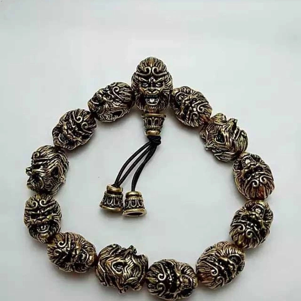 21mm Brass Vintage Bracelet Qi Tian Da Sheng Art Handcrafted Jewelry 07FC0E-D4 - KOEEK