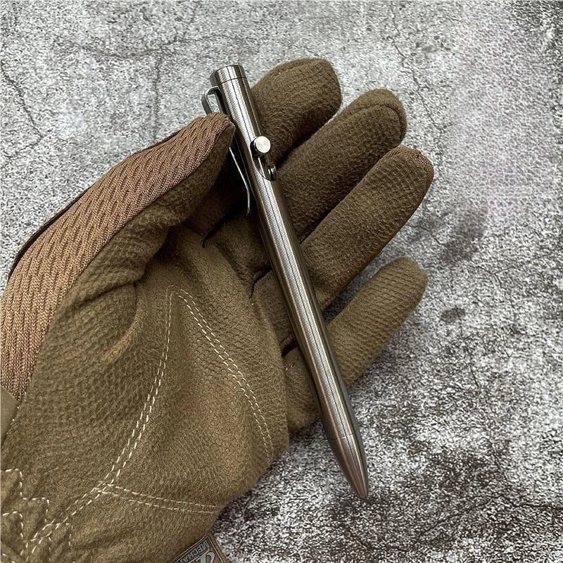 Titanium Alloy Bolt Action Pen Rollerball Pen Ballpoint Gel Pen G2 Refills EDC 07FC0E-D4 - KOEEK
