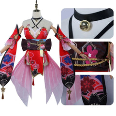 Sparkle Cosplay Dress Anime Honkai Star Rail Sparkle Costume Mask Wig Full Set 07FC0E-D4 - KOEEK