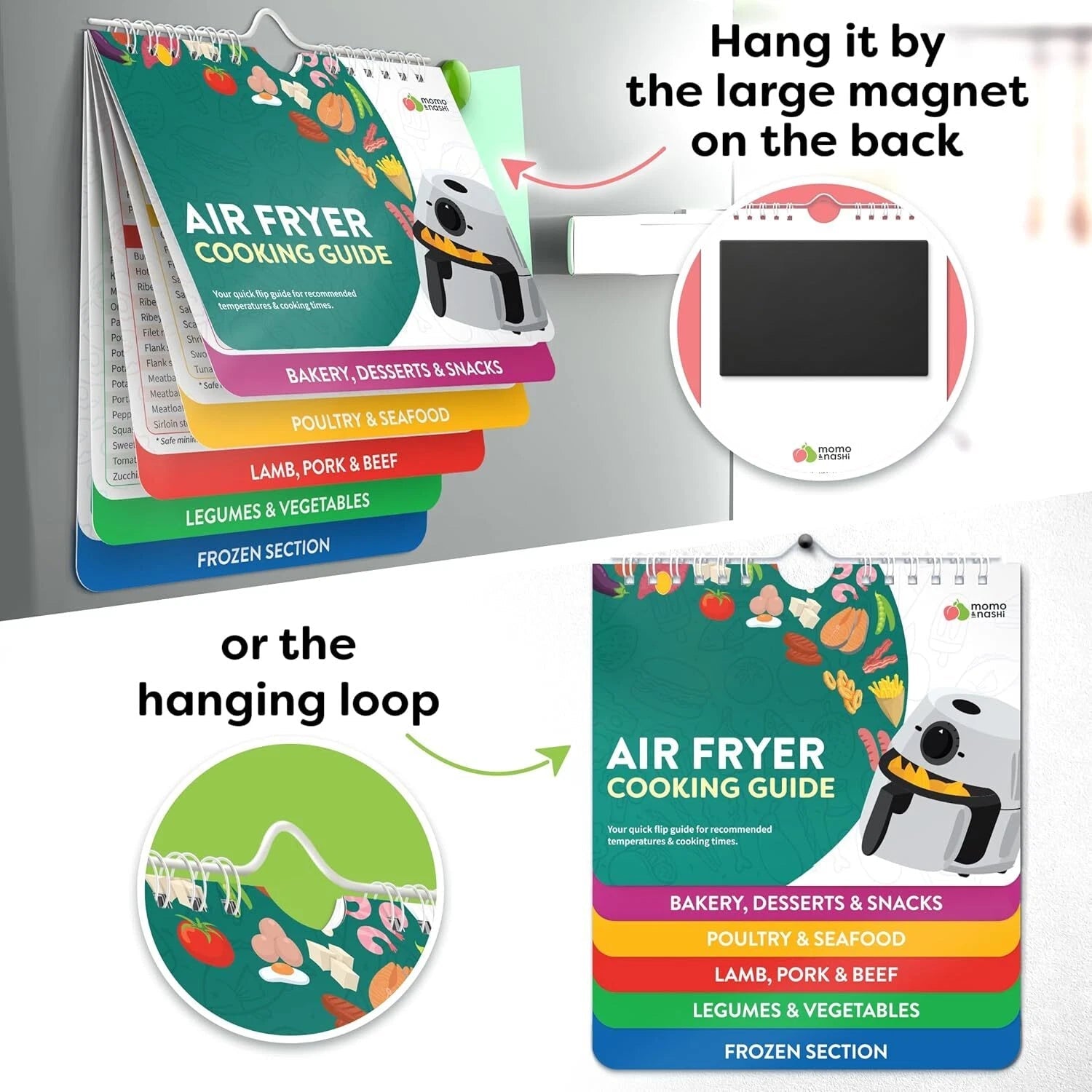 Air Fryer Cheat Sheet Magnets Cooking Guide Booklet - Air Fryer Cookbooks 07FC0E-D4 - KOEEK