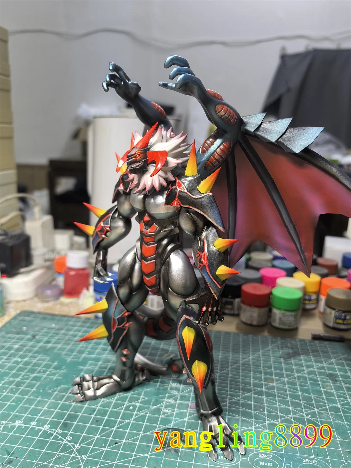 YU-GI-OH! 5DS Hot Red Dragon Archfiend King Calamity Resin Figure Model Toy 25cm 07FC0E-D4 - KOEEK