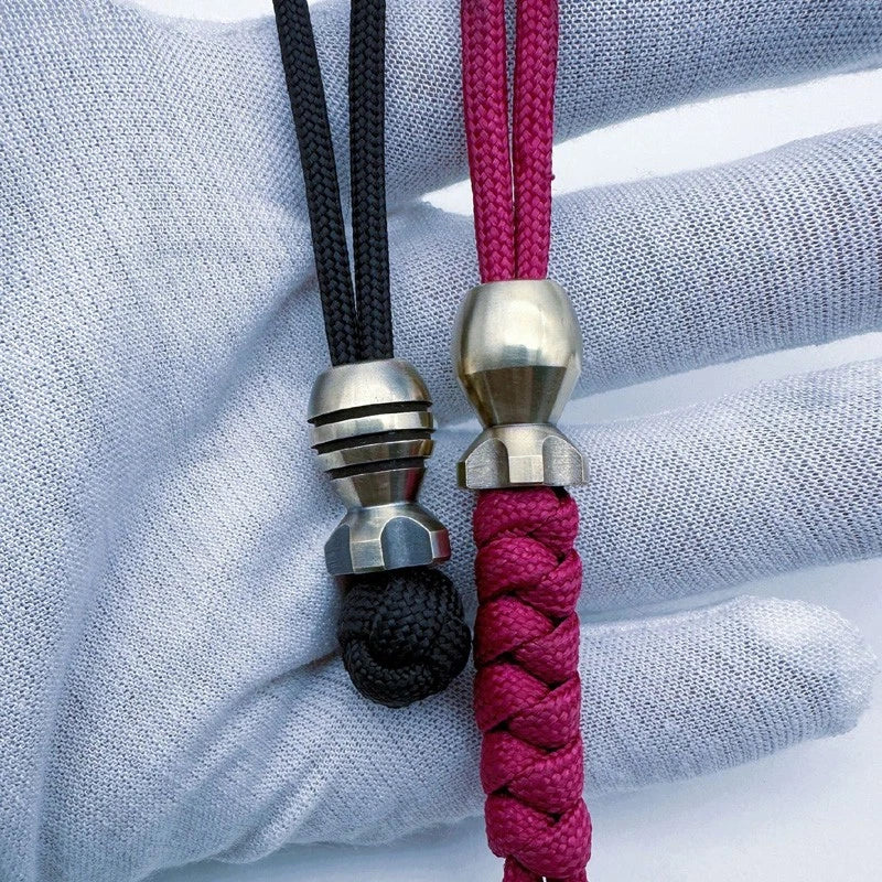 2pcs Brass Bomb Shape Bead Knife Paracord Lanyard EDC Beads Bracelet DIY Beads 07FC0E-D4 - KOEEK