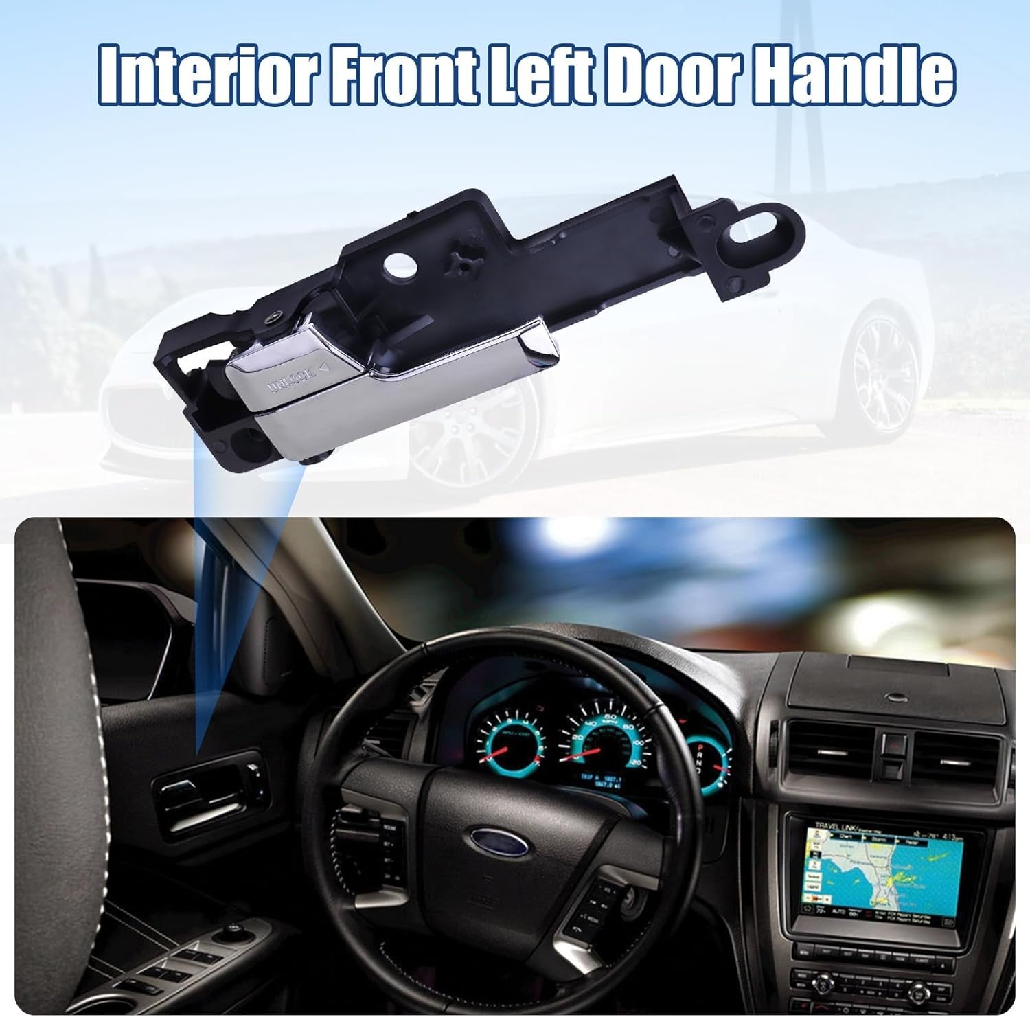 new NPAUTO Interior Door Handle Front Left Driver Side Replacement for 2006 Black NPAUTO - KOEEK