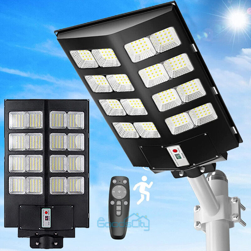 ny kommersiell 100000000LM Solar Street Flood Light LED-lampe Dusk To Dawn Vegglampe