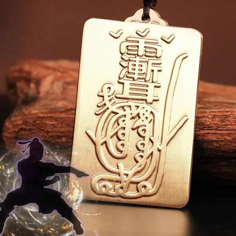 54mm Chinese Style Brass Retro Taoism Safe and Sound Amulet Pendant Decoration 07FC0E-D4 - KOEEK