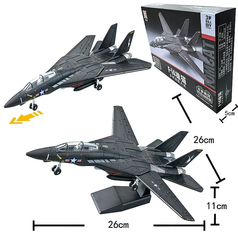 1/72 US F-14A Tomcat VX-4 Black Bunny F-14 Fighter Plastic Painted Unassembled 07FC0E-D4 - KOEEK