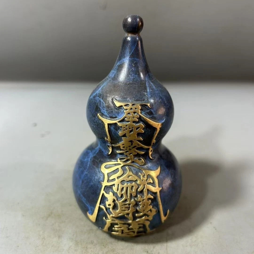 Taoist Carved Gourd Figurine Bagua Fu Lu Feng Shui Living Room Entryway Decor 07FC0E-D4 - KOEEK