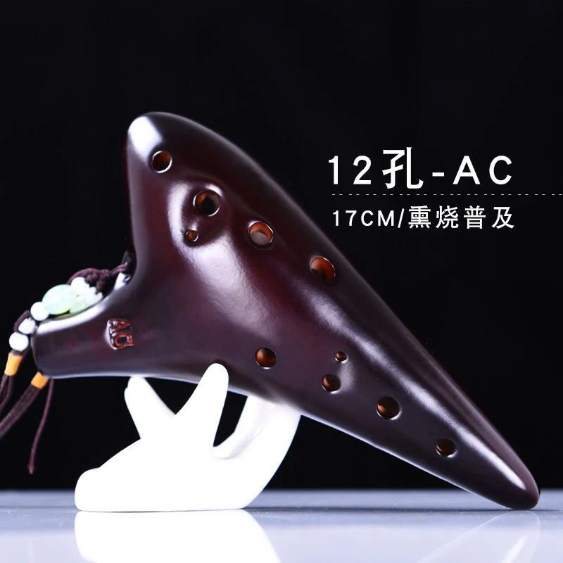 12 Holes Pottery Flute Beginner 12 Holes Ac C Key Professional Playing Pottery 07FC0E-D4 - KOEEK